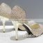 Luxury diamond bride wedding shoes pretty rhinestone upper high heels with original design