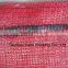 red PP leno mesh bag plastic plain mesh bag vegetable drawstring bag