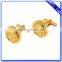 Factory custom make promotion shiny gold cufflink