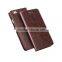 High quality leather mobile phone case with card slots customized logo and material
