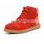 Funky Girls Red Original Leather Booties With Fabric Lining