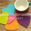 flower shape colorful creative silicone cup coaster