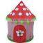 colorful castle play tent mushroom pop up tent with lovely printting