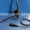 Professional monaural telephone headset with RJ11/USB jack for call center