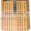 High Quality Dominoes and Cribbage Set in Natural Wood Box