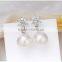 natural pearl earrings For Women Genuine Cultured Nature Freshwater Pearl Bridal Earrings