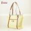 Handbag With PU Leather and Nylon Fabric