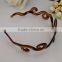 botique mother's handband fashion hair band for grandmother Plastic Teeth Comb Hairband Hair Hoop Headband brown For Woman