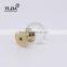 1 inch gold-plated brass base clear crystal handle