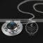925 sterling silver round labradorite carving flower tray fashion women neceklace 6360482