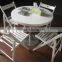 white dining table marble, tables inlaid with marble, dinner table round made in China