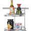 Round spice stock rack for two layer with stainless steel material