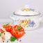 strawberry decal printing cookware set enamel casserole