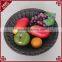Handweaved strong functional rattan round bread fruit basket for supermarket