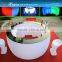 sectional half round bar counter with led light