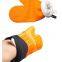 Extra Long Cotton Lining Heat Resistant BBQ Silicone Gloves