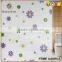 waterproof polyester shower curtain with decorative flowers
