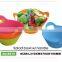 Hot sales customised color and packing take away plastic salad bowl with lid