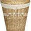 Willow Material Laundry Basket Cloth Used Laundry Cart