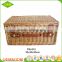 Wholesale premium handmade natural rectangular empty wicker traditional gift hamper basket with lid