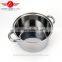 best selling new shape glass lid 5pcs stainless steel camping pot/cooking pot