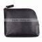 Women Genuine Leather Makeup Bag Professional Cosmetic Cases Black Color Phone Pouch Clutch Bag