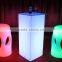 led light stand up bar tables, high bar cubic table with led light