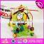 new design bead maze wooden kids roller coaster toy for education W11B141-S