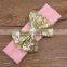 wholesale baby stretch hair headband blue fancy sequin bowknot Headband For Girls Headband Pretty Princess Hair Hands