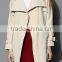 Beige /Grey/Indigo blue color Open front design Full lined long jacket,beautiful women Belted Textured Trench jacket Coat