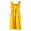 Wholesale cute baby lovely girls dress solid ruffle sleeveless dress one piece girls party dresses