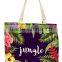 Full Color Sublimation Flat Cotton Tote Bag - measures 15"W x 16"H, has 24" handles and comes with your logo