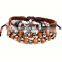 New Products 2016 Innovative Product Wrap Leather Bracelet Baseball