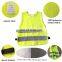 100%polyester pull-over reflective kid vest for outdoor activities