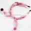 Hot sale cute bunny ear -child headband bunny ear with Venonat hair band for girls