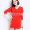 good quality fashion slim fit v neck custom knitted pure color womens pullover 100% cashmere sweater factory
