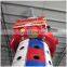 Inflatable climbing tower fire truck