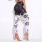 Black and white digital printing meth splicing yoga pants women sports leggings