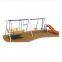 Haileabo HLB-7107E Children Swing Set plus Straight Plastic Slide for Toddler Baby Amusement Equipment