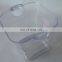 transparent square ice cooler bucket with two handles