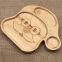 Wooden Plate for Children,Made of Rubber Wood