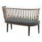 Modern Luxury Living Room Fabric Wooden Two Seat Sofa