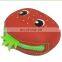 Creative Strawberry Key Coin Bag Custom Emoji Logo Printing Women Wallet Fashion Zip Silicon Purse