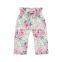 Big Floral Baby Girl Pants Beauty Noble Color A Mini Bow On The Front Autumn Wear