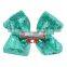 12colors Kids big hair clips Children boutique Sequin hair bows Solid color hairpins Barrettes