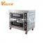 2 Deck 4 Tray Digital Panel Gas Bread Baking Commercial Pizza Oven For Bakery