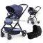 colorful frame air wheel baby carriage 3 in 1 baby stroller