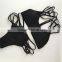 New Bikini Set Brand High Cut Out Bandage Bikinis Vintage Swimsuit Sey Biquini Retro Triangle Hollow Out Black Swimwear