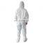 White Waterproof SF Anti-static Microporous Disposable Protective Safety Coveralls With Hood