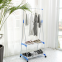 Movable floor horizontal bar type stainless steel coat rack drying rack